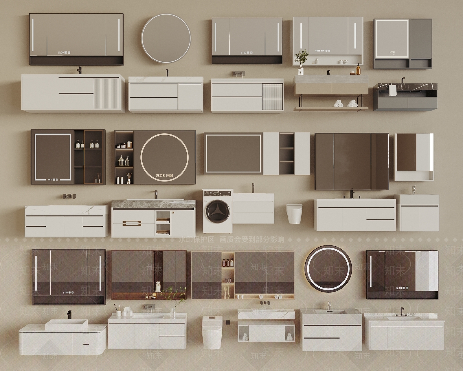 浴室柜3D模型下载【ID:1195148684】