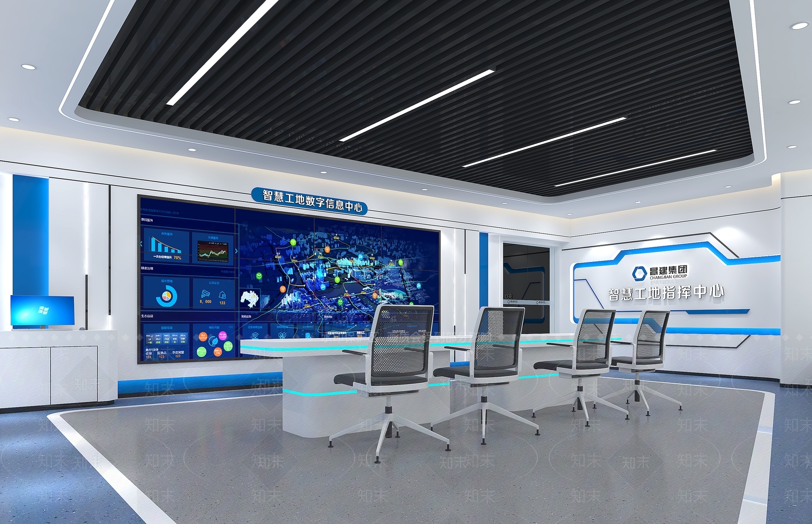 现代指挥中心3D模型下载【ID:1195149283】