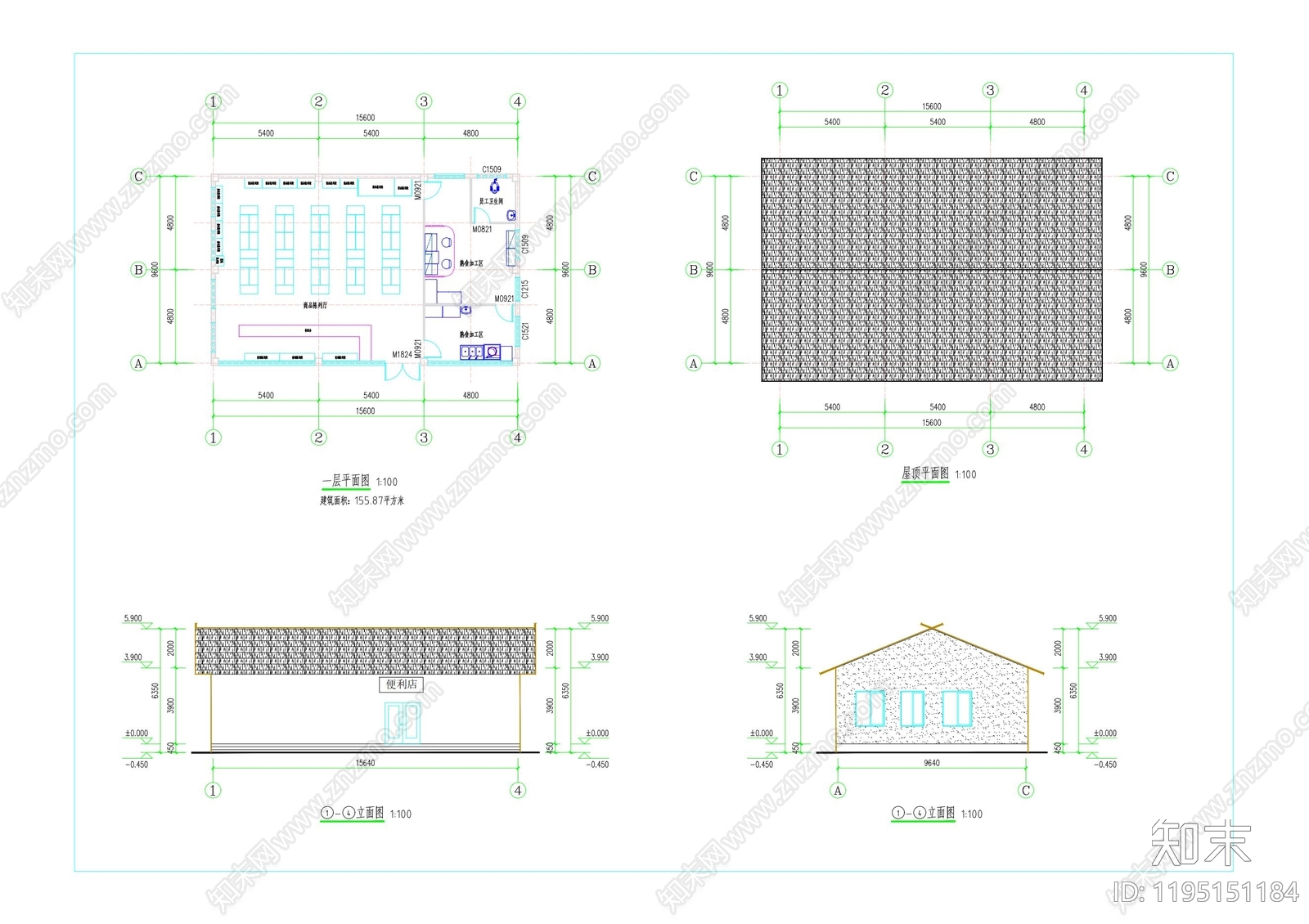 现代其他商业建筑施工图下载【ID:1195151184】