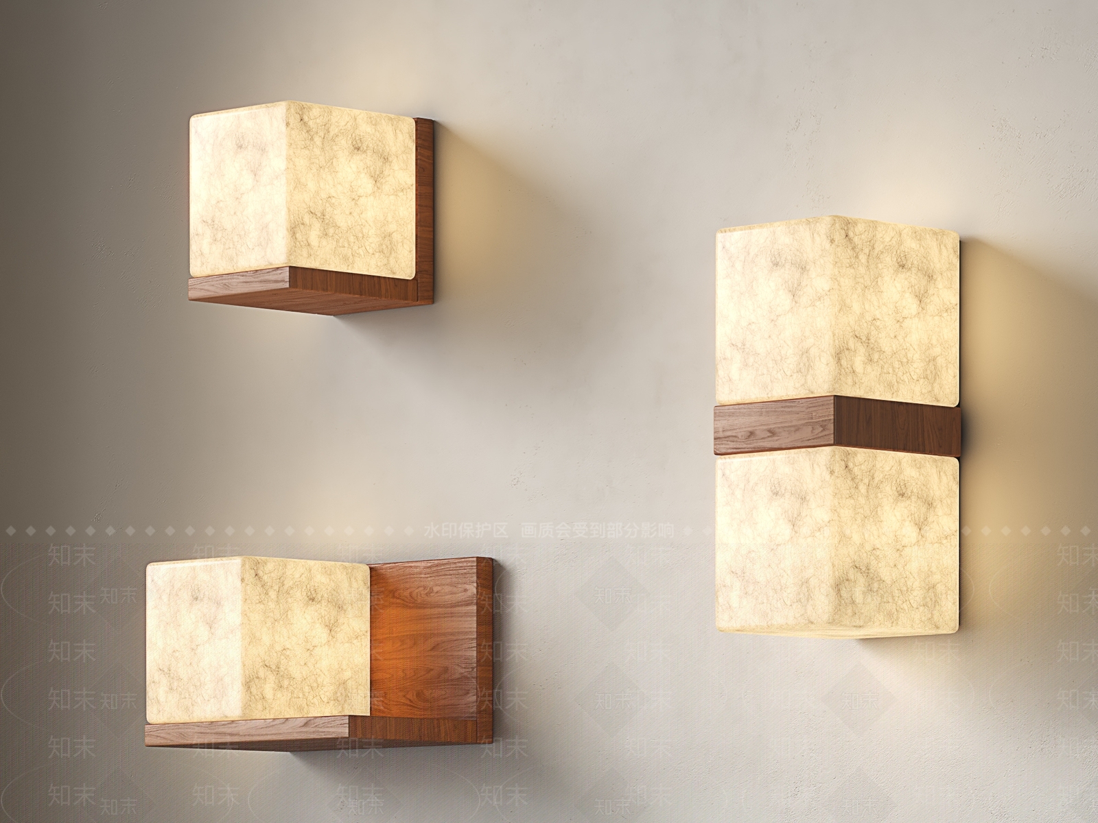 美式复古壁灯SU模型下载【ID:1195151157】