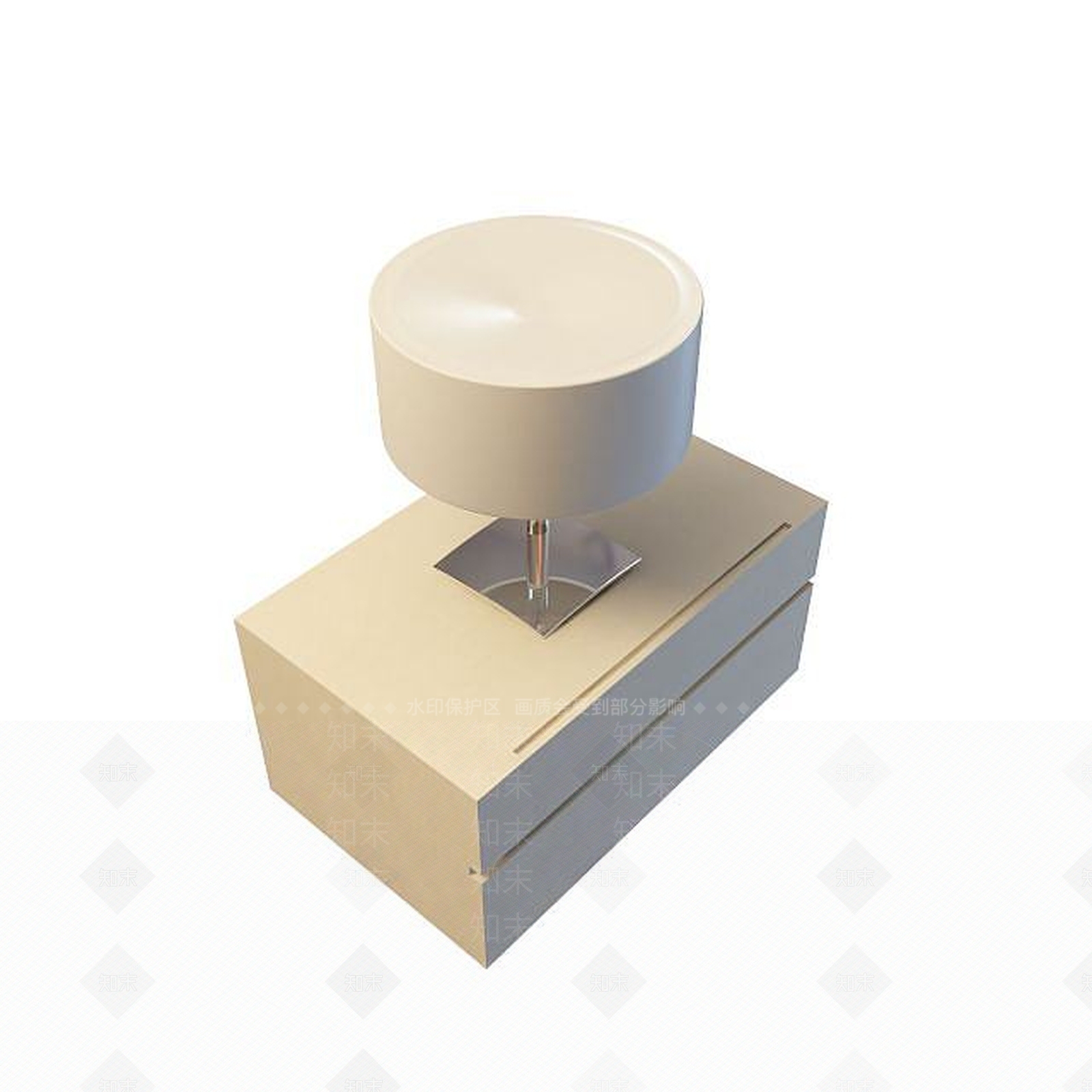 现代床头边几3D模型下载【ID:1195153218】