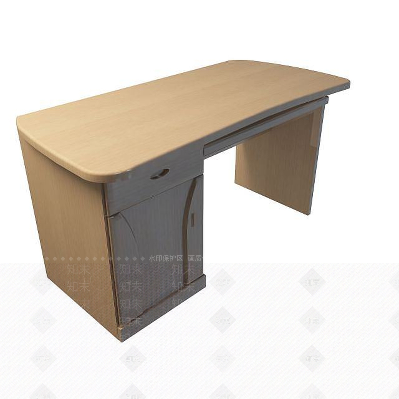 现代简约办公桌3D模型下载【ID:1195153875】
