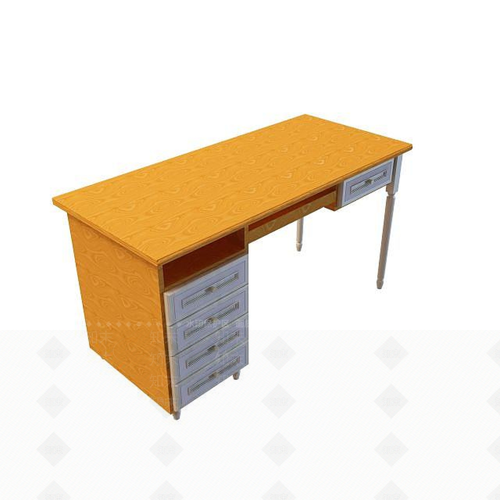 中式办公桌3D模型下载【ID:1195154054】