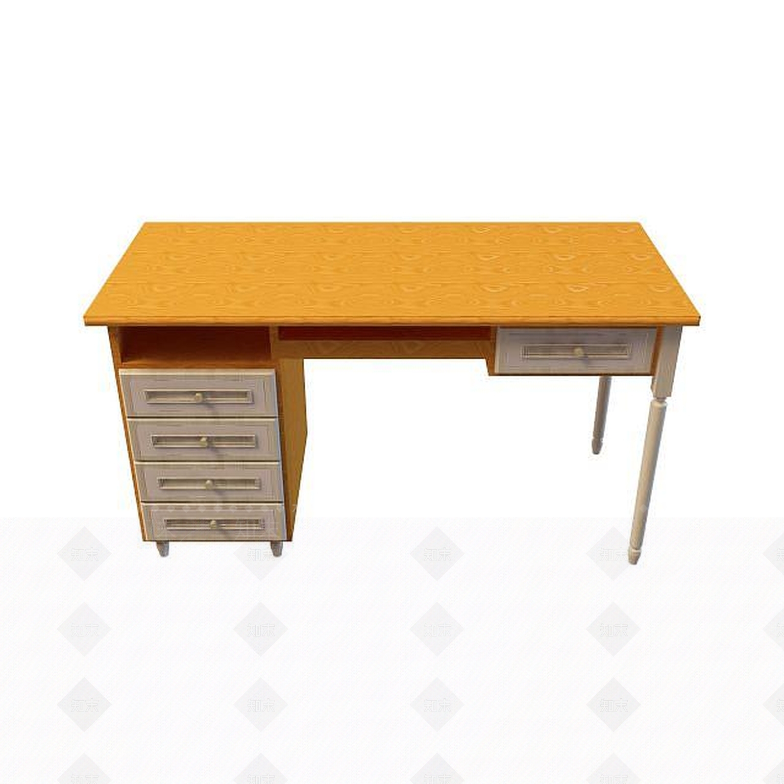 中式办公桌3D模型下载【ID:1195154054】