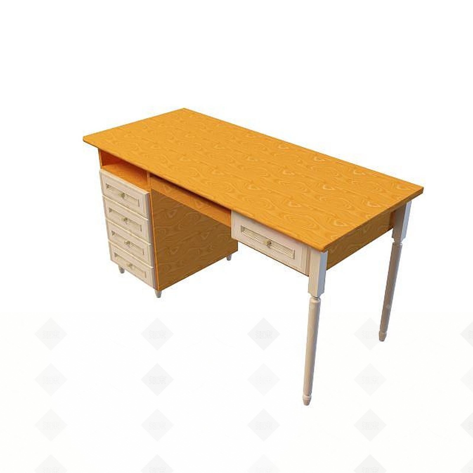 中式办公桌3D模型下载【ID:1195154054】