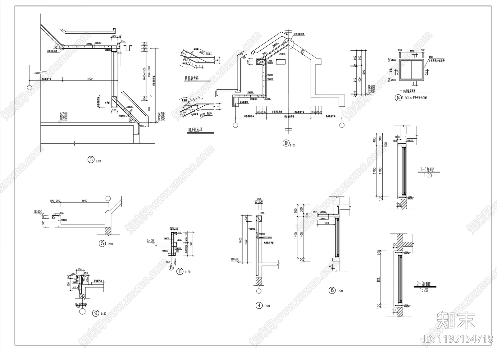 天窗节点施工图下载【ID:1195154718】