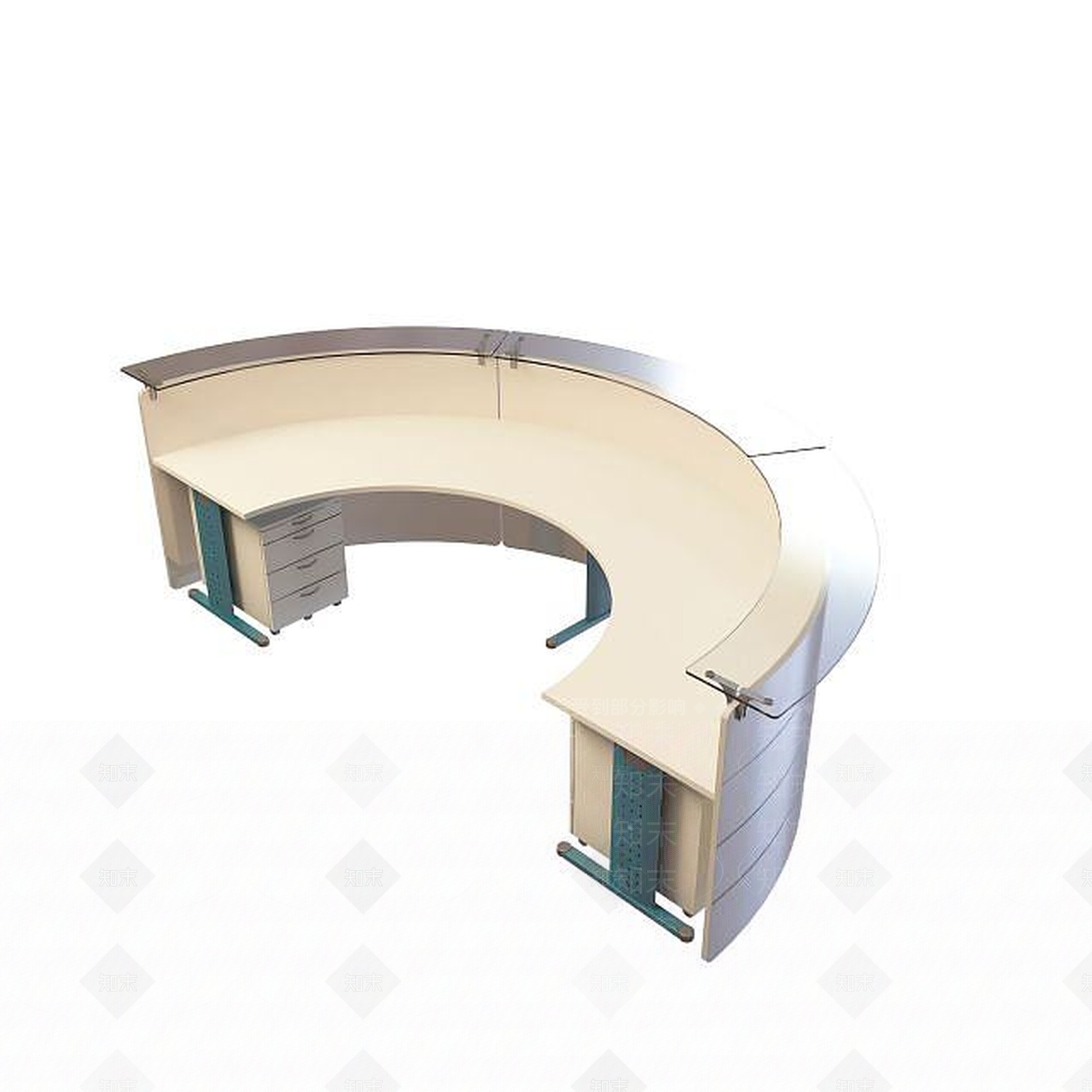 现代环形办公桌3D模型下载【ID:1195155572】