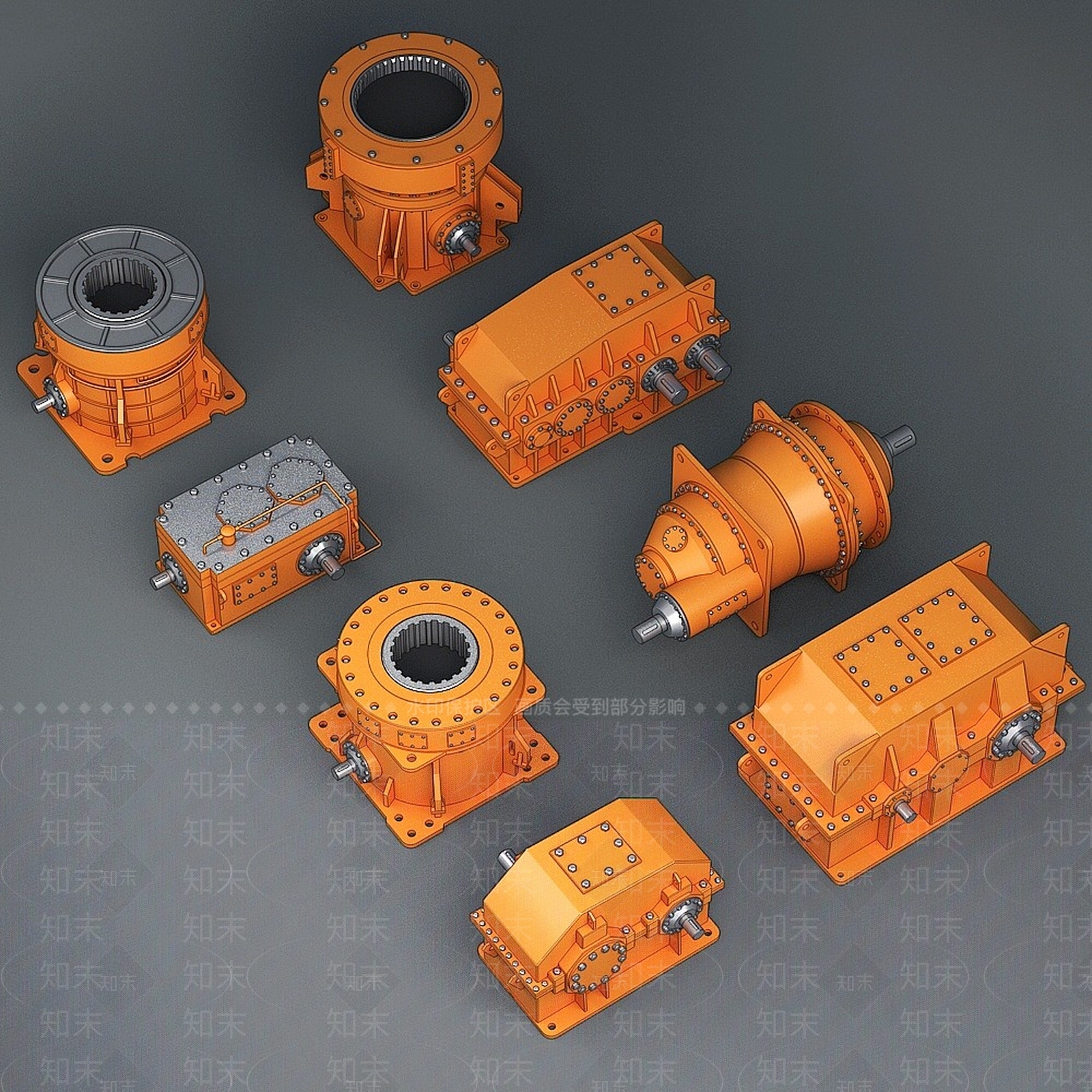 现代机械零件3D模型下载【ID:1195155837】