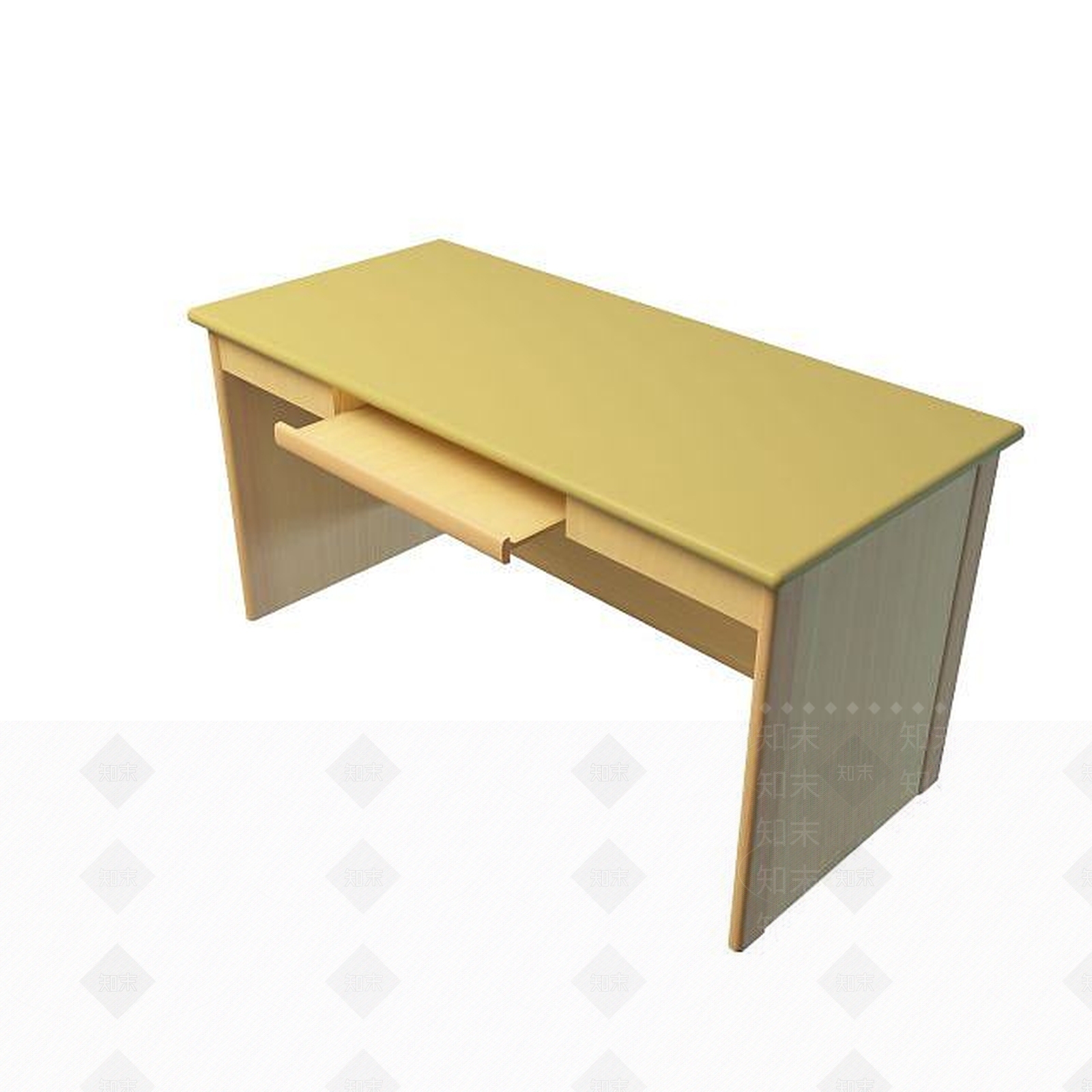 现代长方形电脑桌3D模型下载【ID:1195155904】