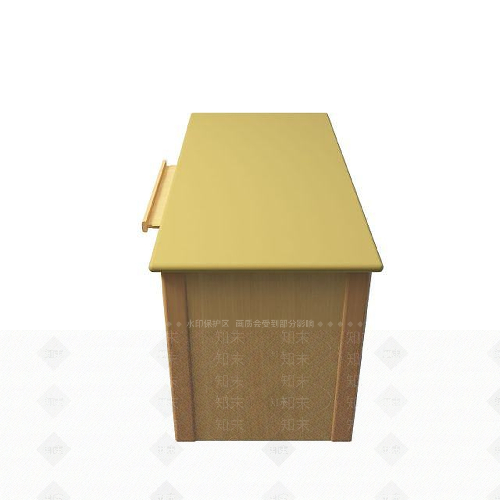 现代长方形电脑桌3D模型下载【ID:1195155904】