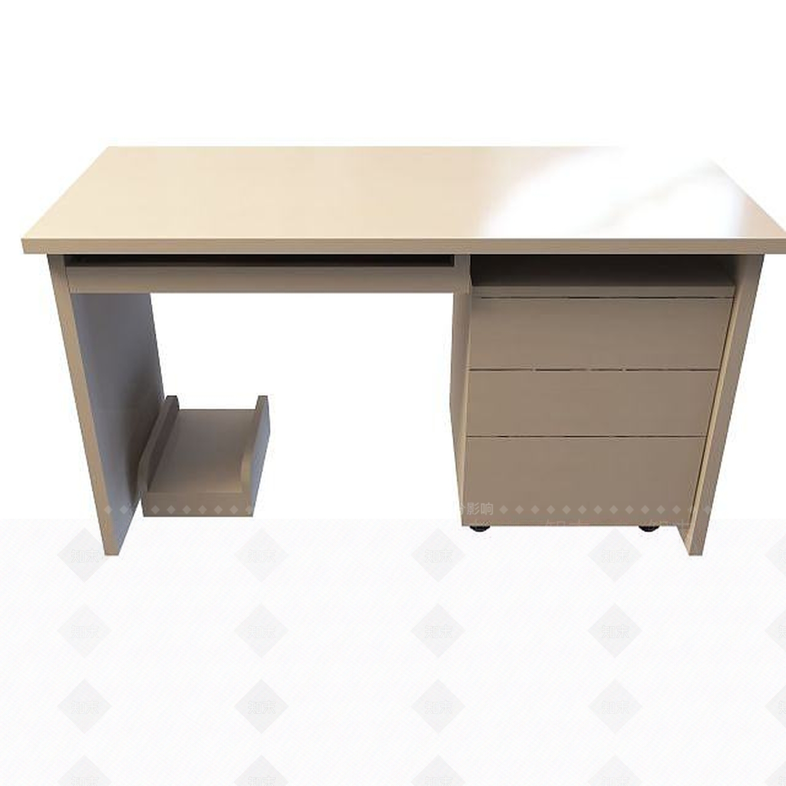 现代单体电脑桌3D模型下载【ID:1195156075】