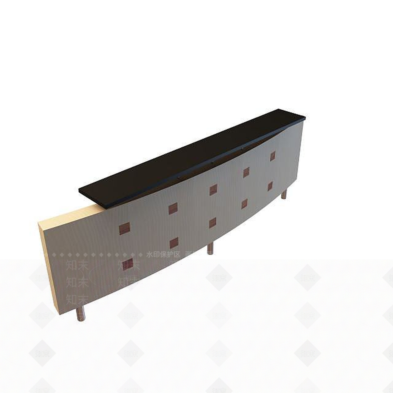 现代接待台3D模型下载【ID:1195156898】