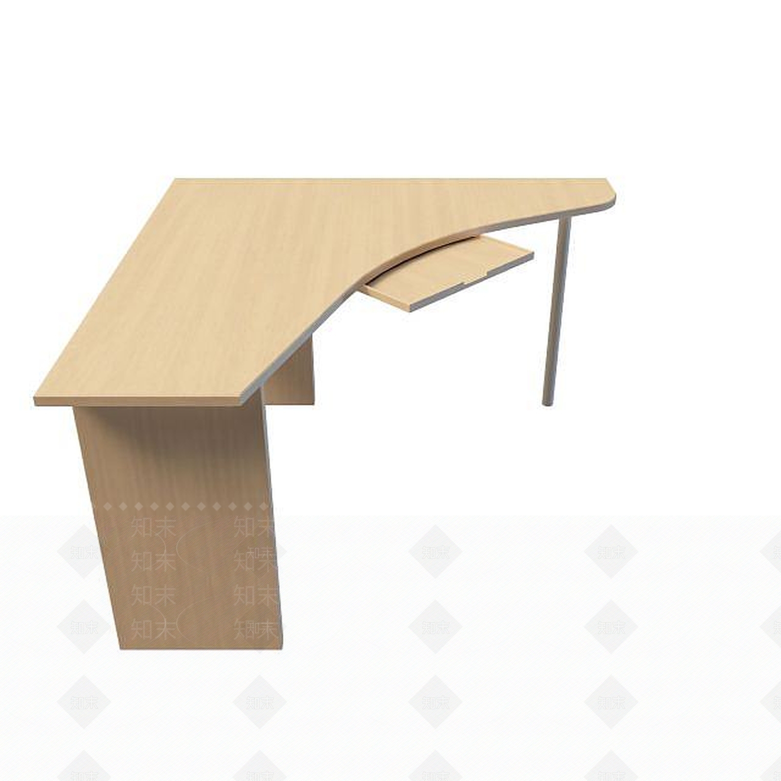 现代电脑桌3D模型下载【ID:1195156994】