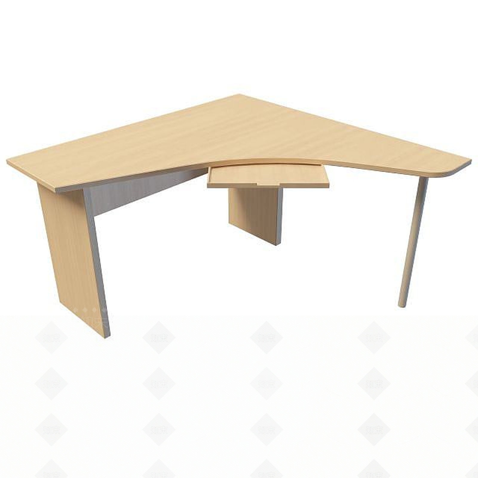 现代电脑桌3D模型下载【ID:1195156994】