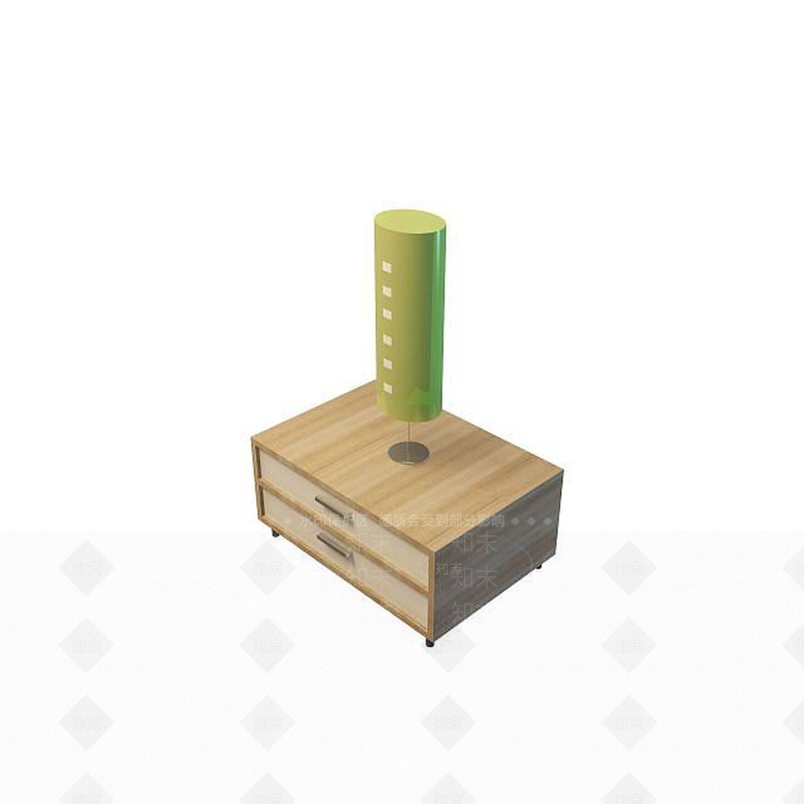 现代床边几3D模型下载【ID:1195157287】