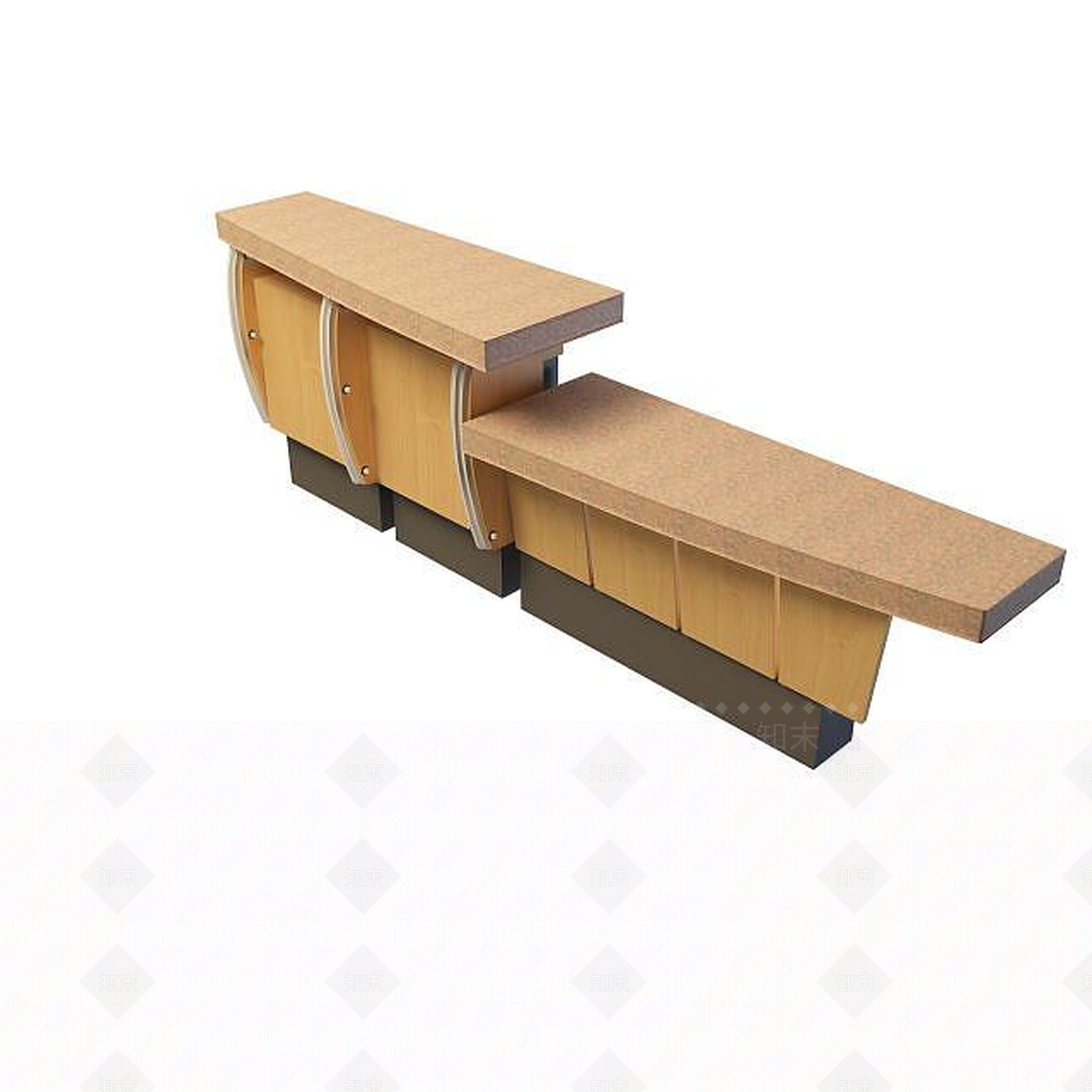 现代接待台3D模型下载【ID:1195158186】