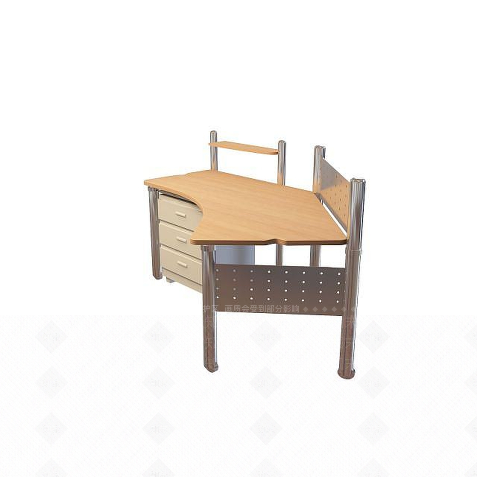 现代简约办公桌3D模型下载【ID:1195158658】