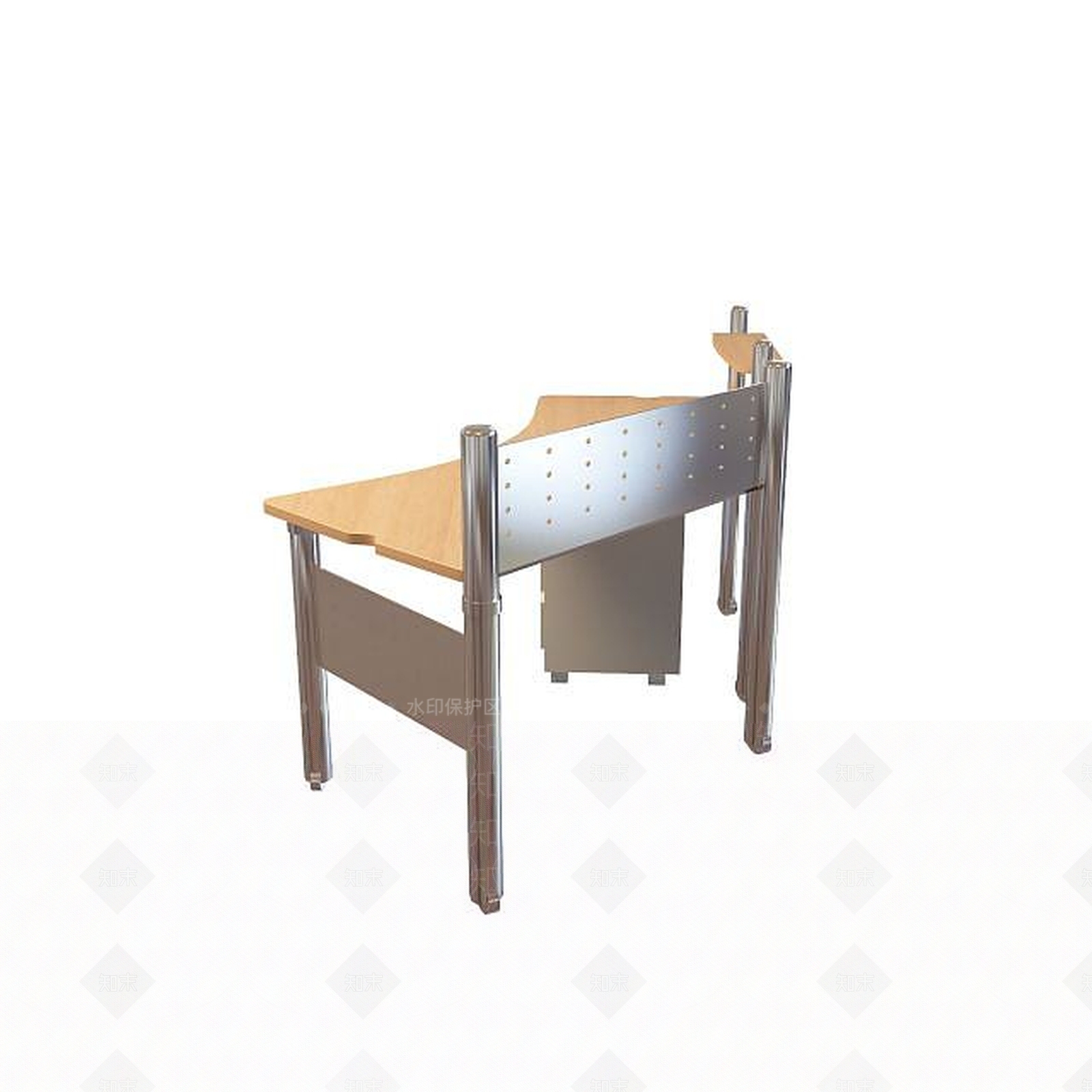 现代简约办公桌3D模型下载【ID:1195158658】