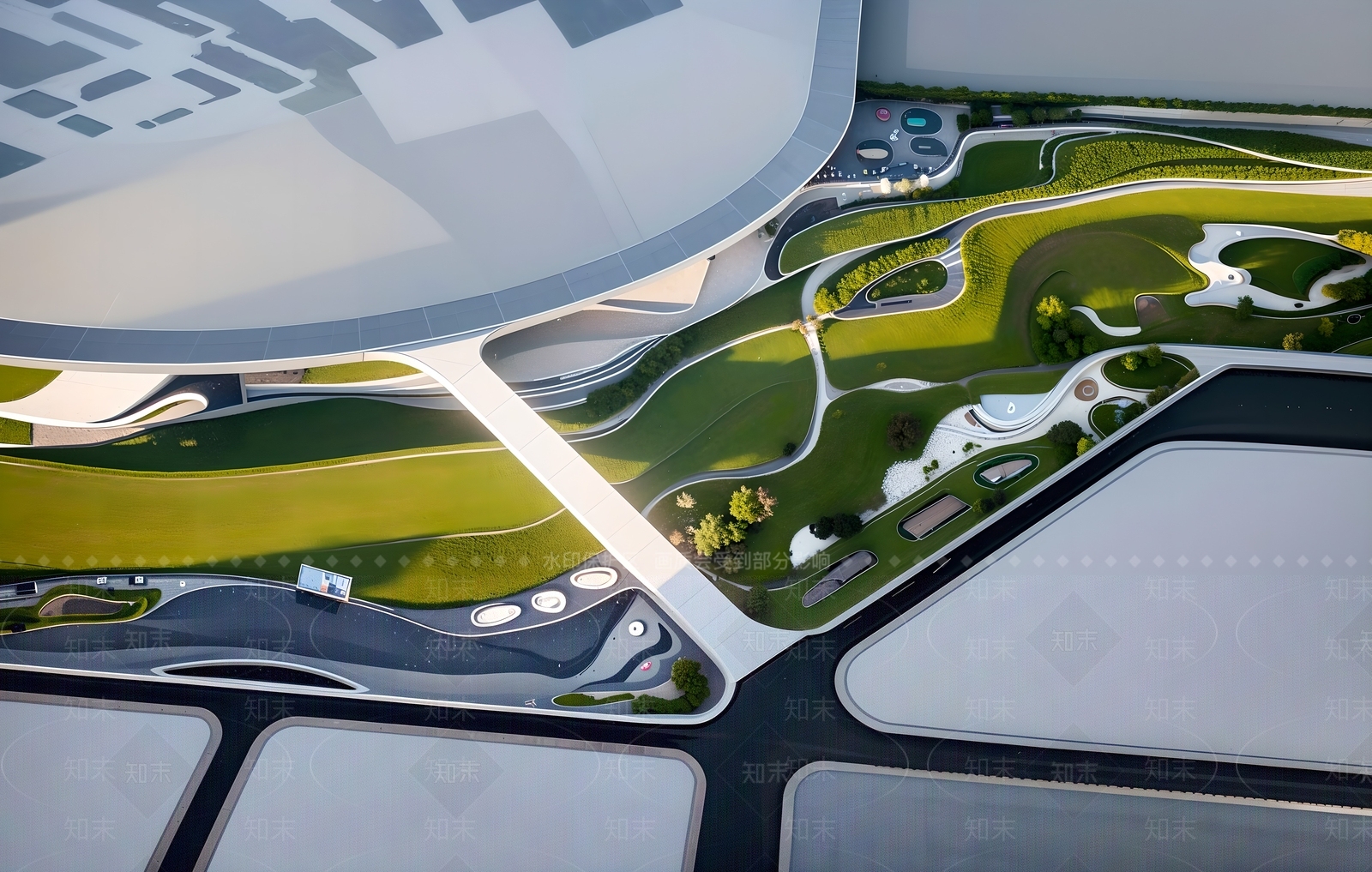 现代滨水景观SU模型下载【ID:1195160162】