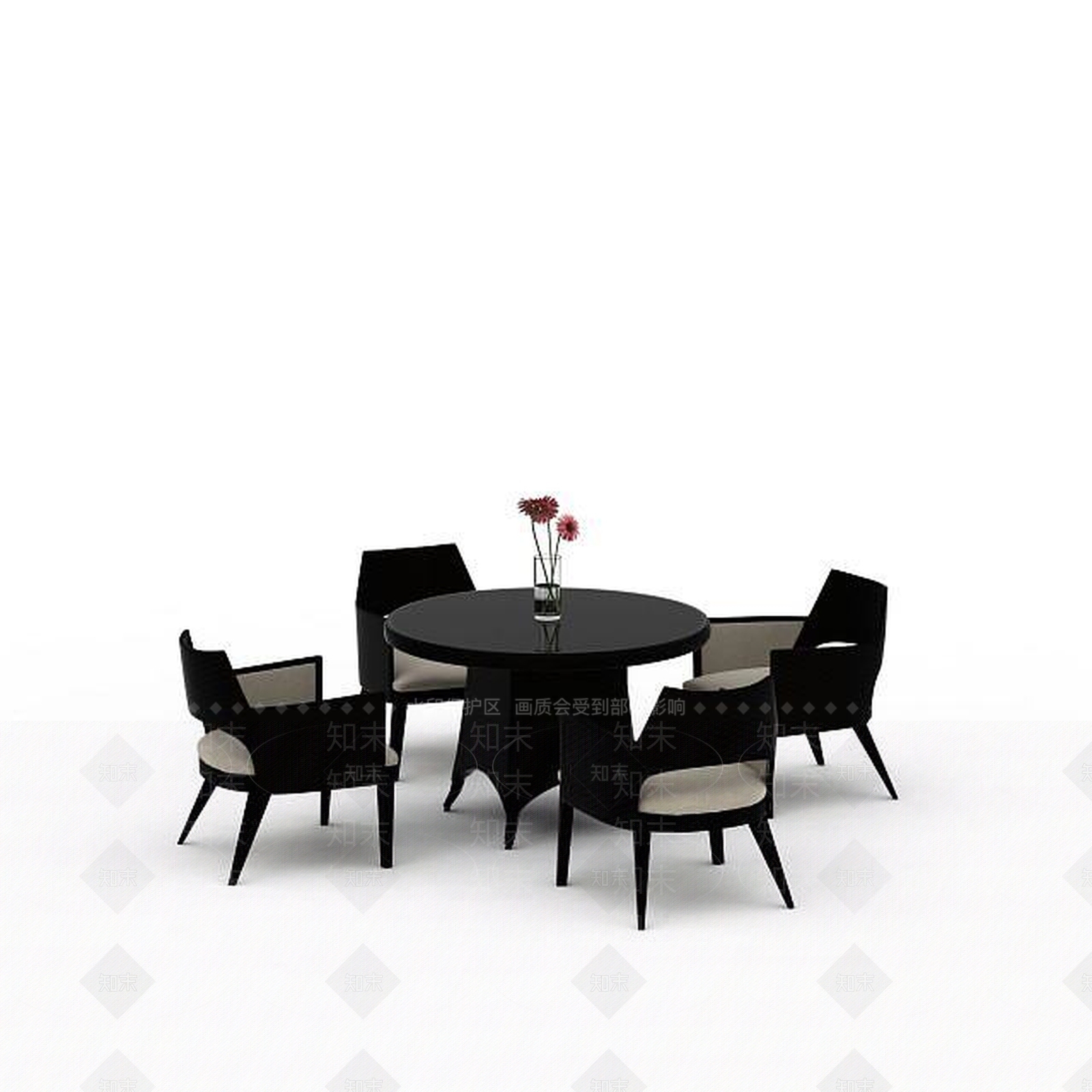 现代书桌椅3D模型下载【ID:1195163647】