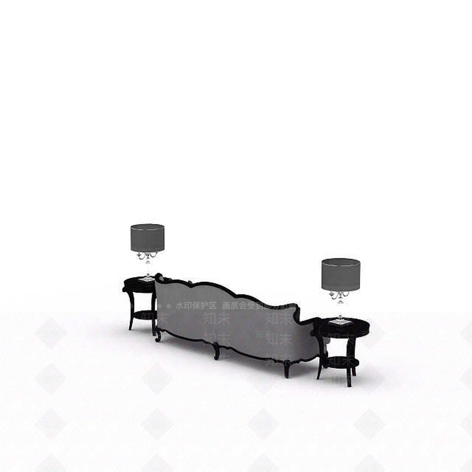 现代双人沙发3D模型下载【ID:1198920778】