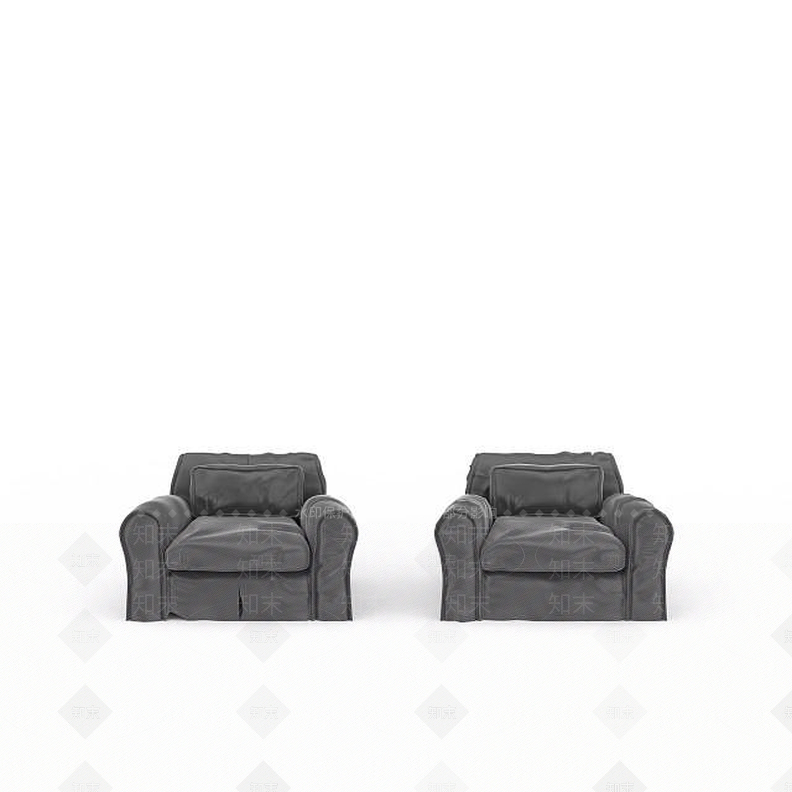 现代双人沙发3D模型下载【ID:1198910462】