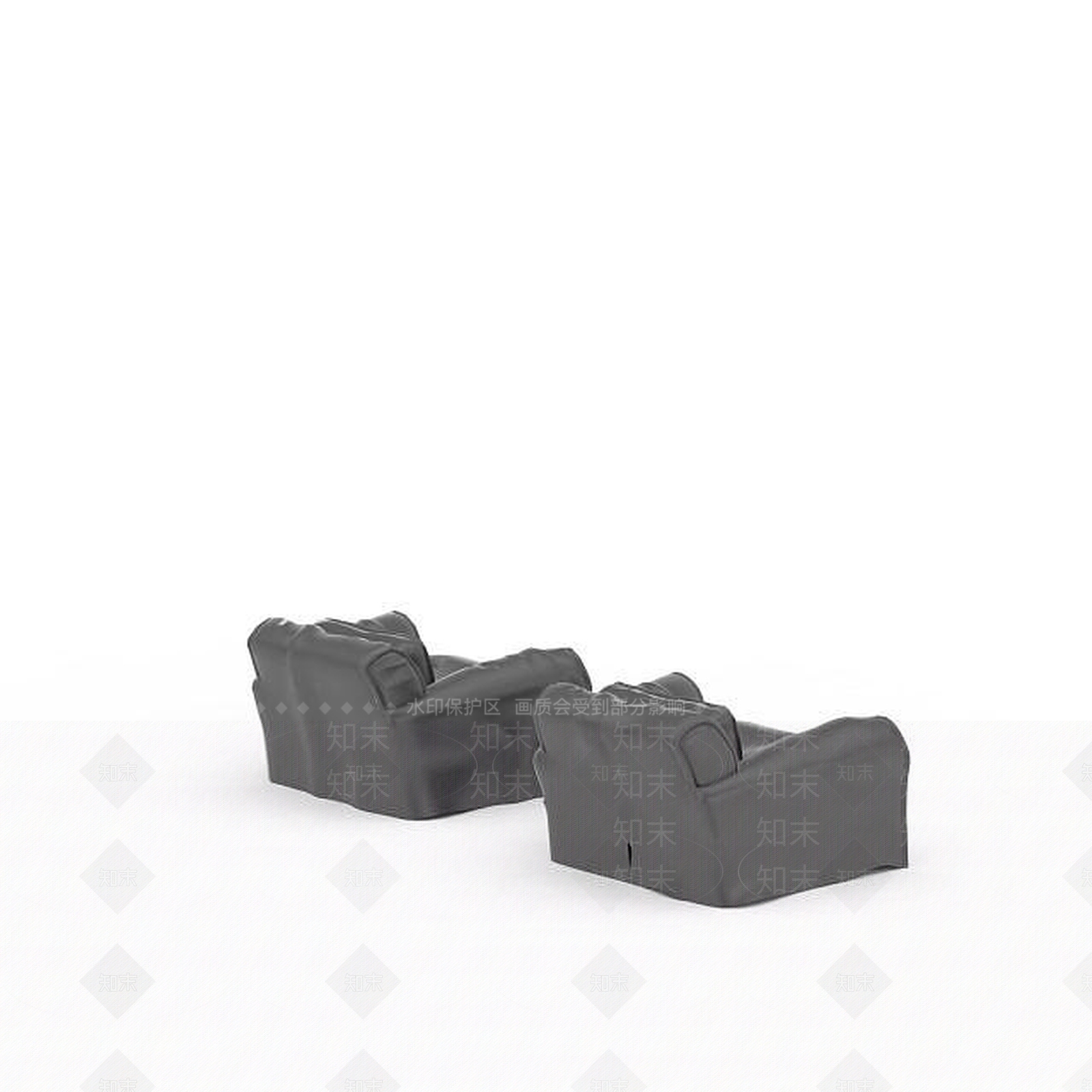 现代双人沙发3D模型下载【ID:1198910462】