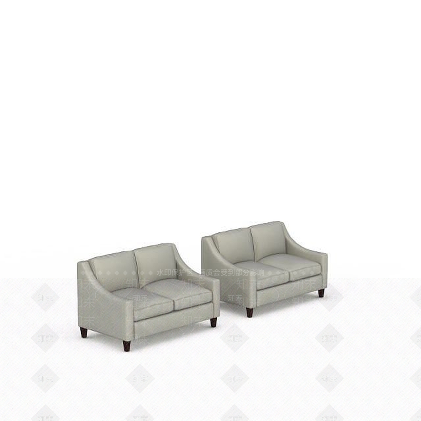 现代双人沙发3D模型下载【ID:1195165848】