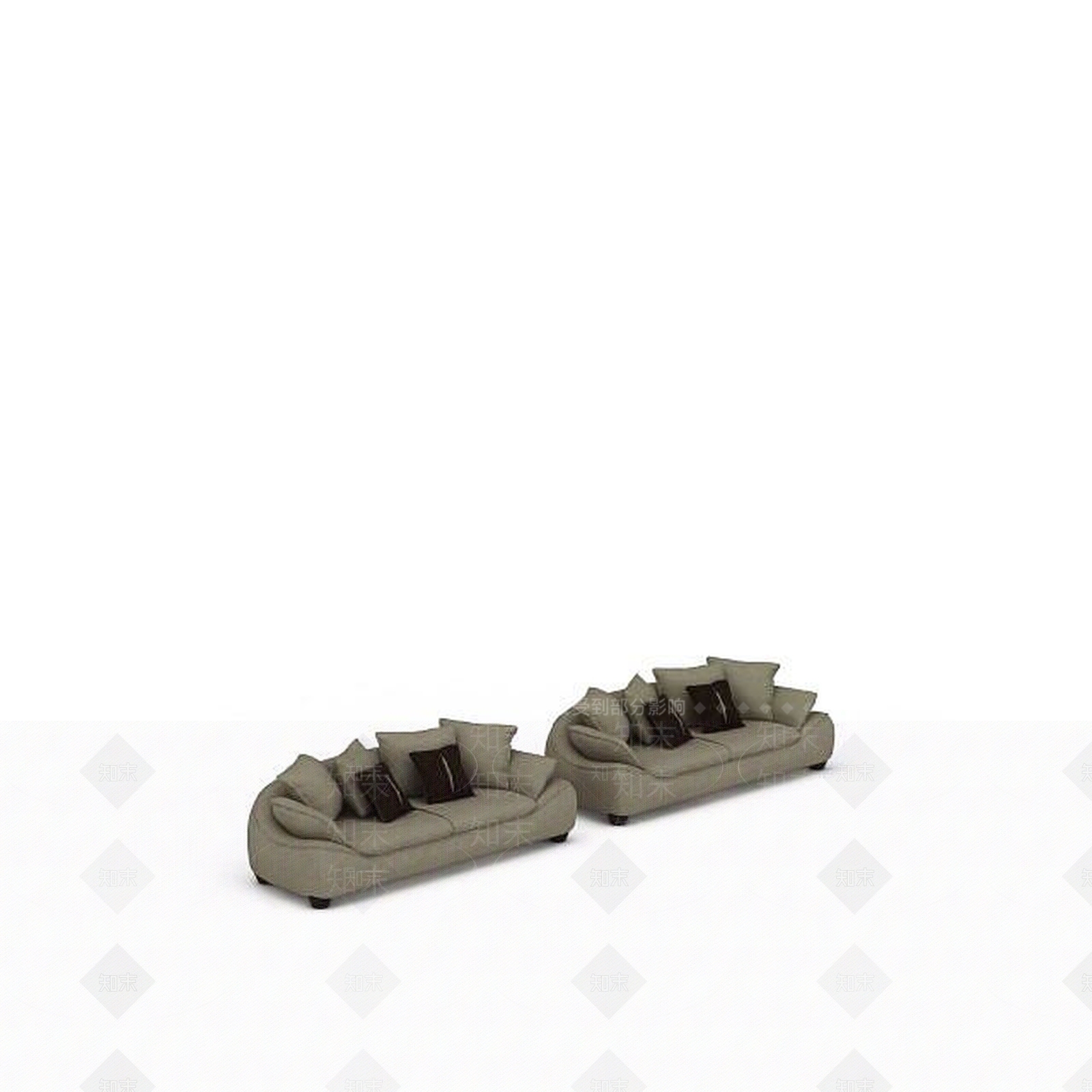 现代双人沙发3D模型下载【ID:1195165819】