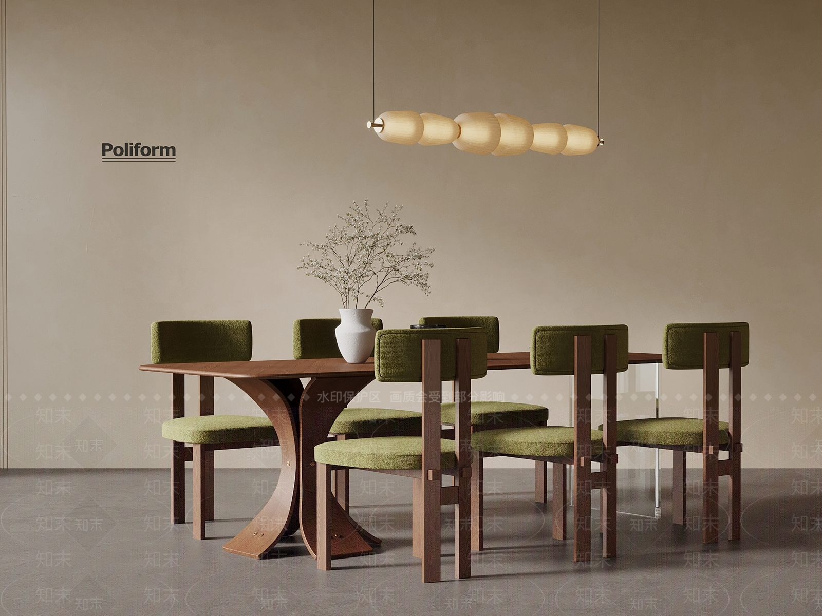 法式中古餐桌椅3D模型下载【ID:1195174144】