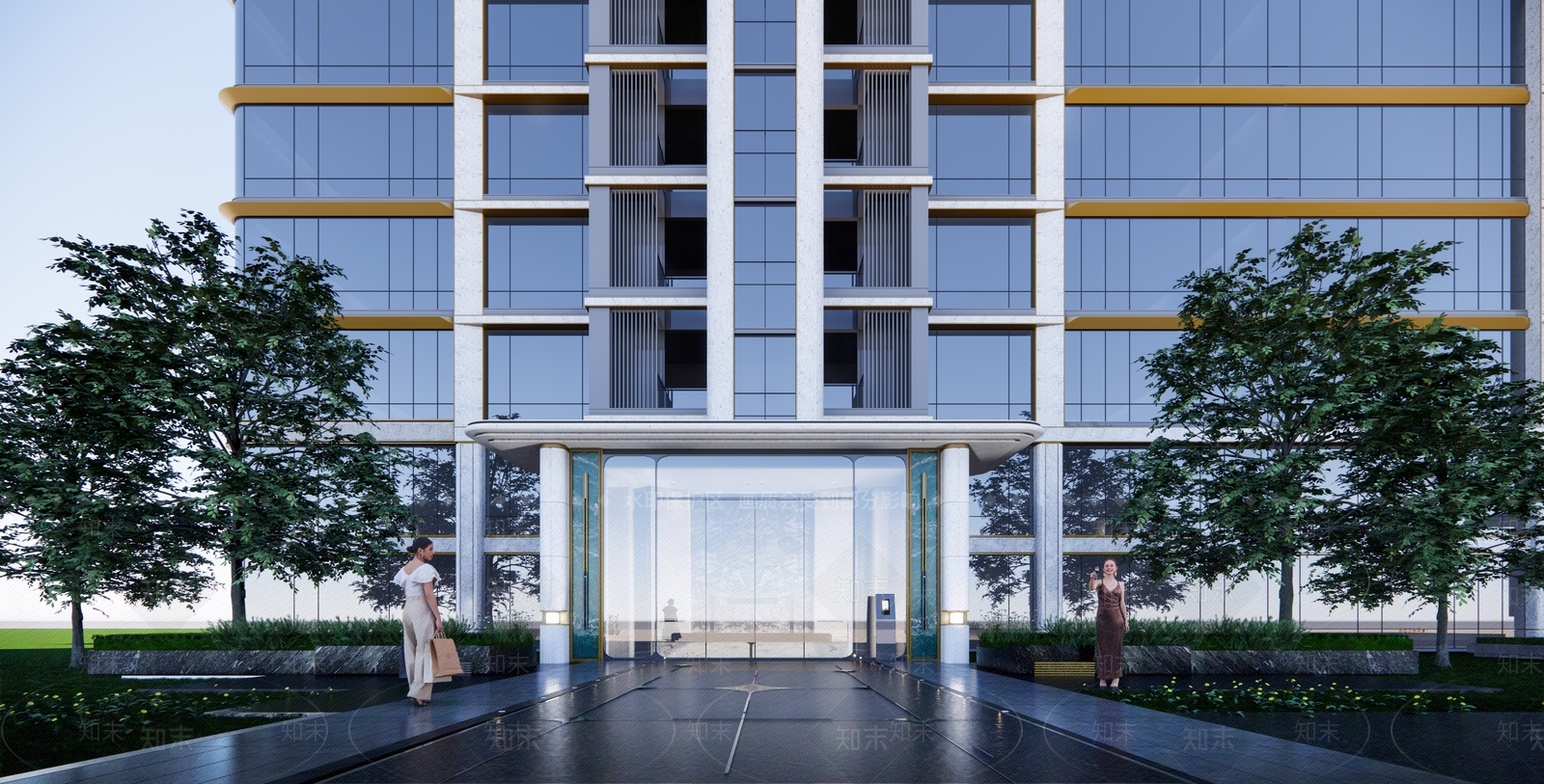 现代小区建筑SU模型下载【ID:1195174777】