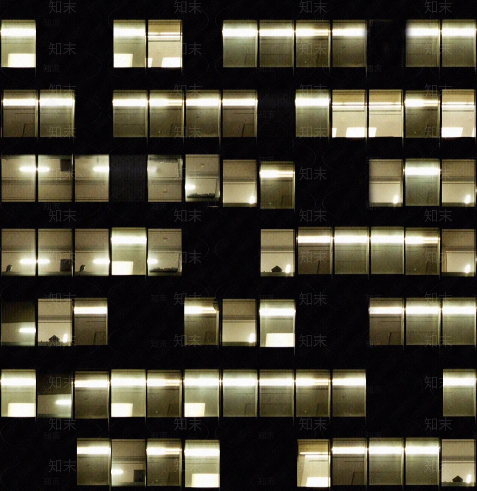 现代新中式建筑外立面贴图下载【ID:1195175630】