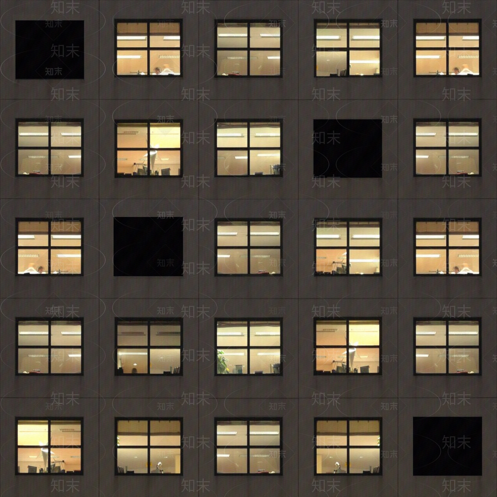 现代新中式建筑外立面贴图下载【ID:1195175720】