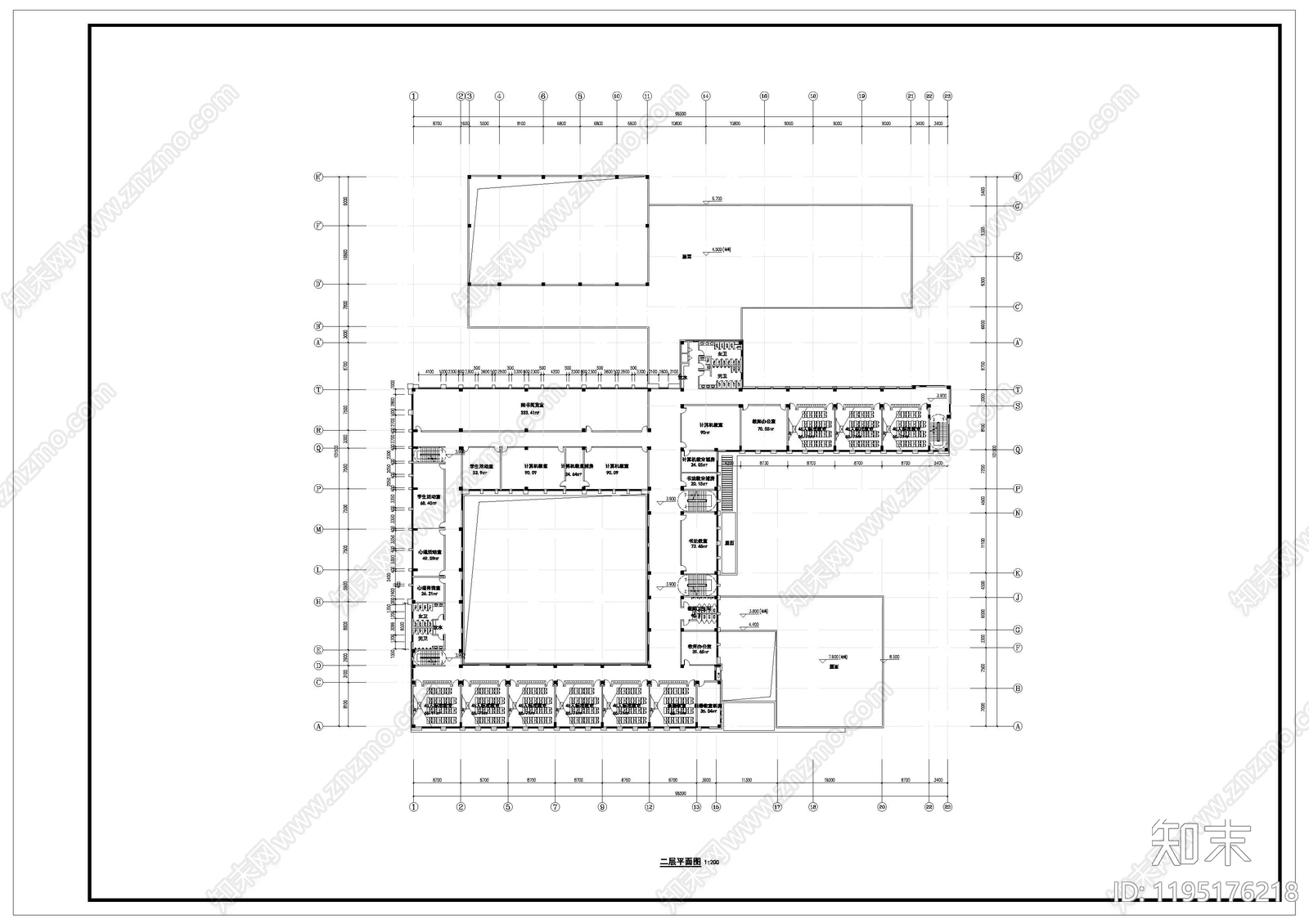 现代新中式学校建筑cad施工图下载【ID:1195176218】