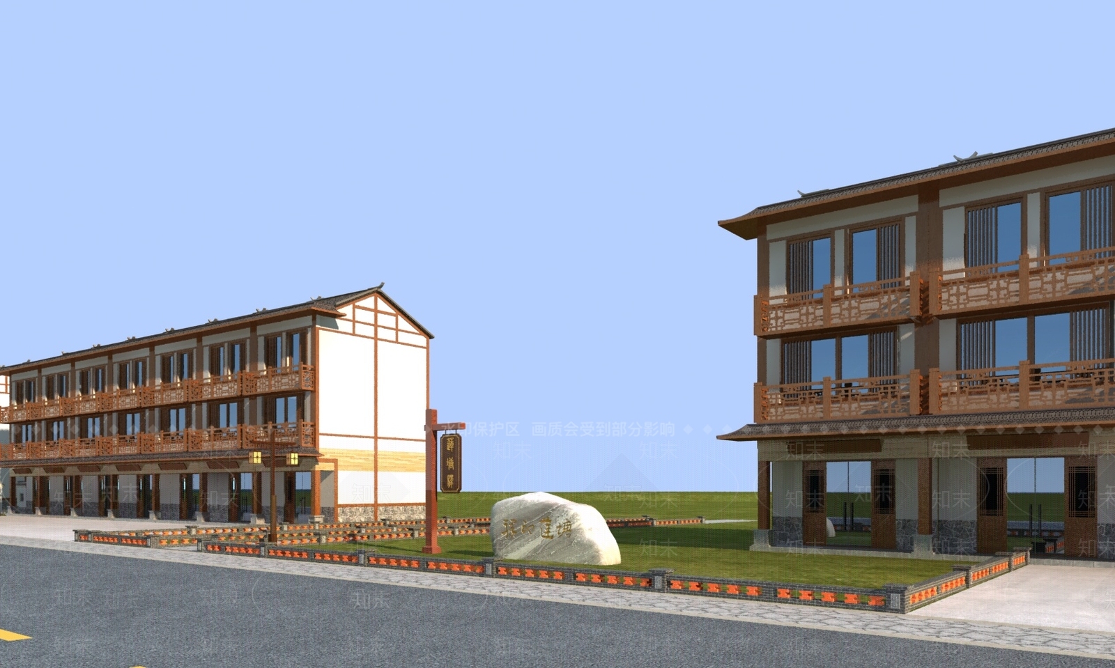 新中式中式古建3D模型下载【ID:1195177803】
