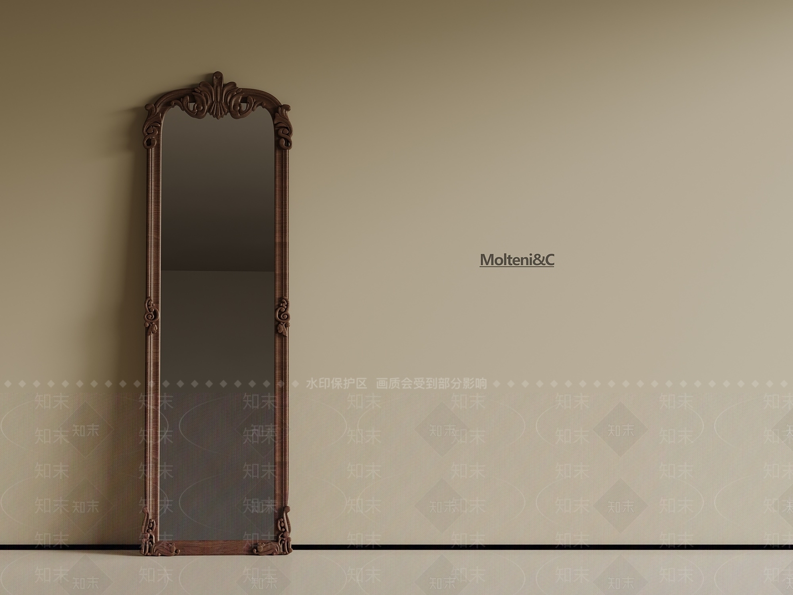 法式中古镜子SU模型下载【ID:1195179053】