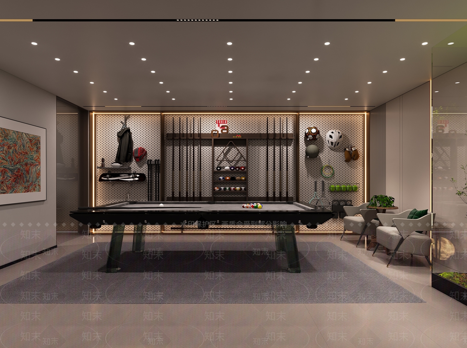 意式台球室3D模型下载【ID:1195184145】