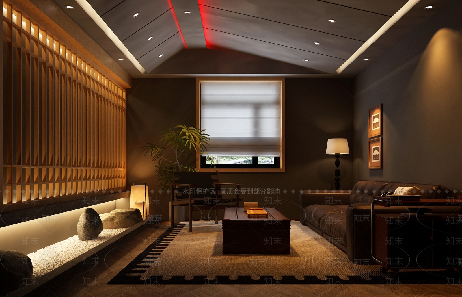 新中式复古包厢3D模型下载【ID:1195186091】