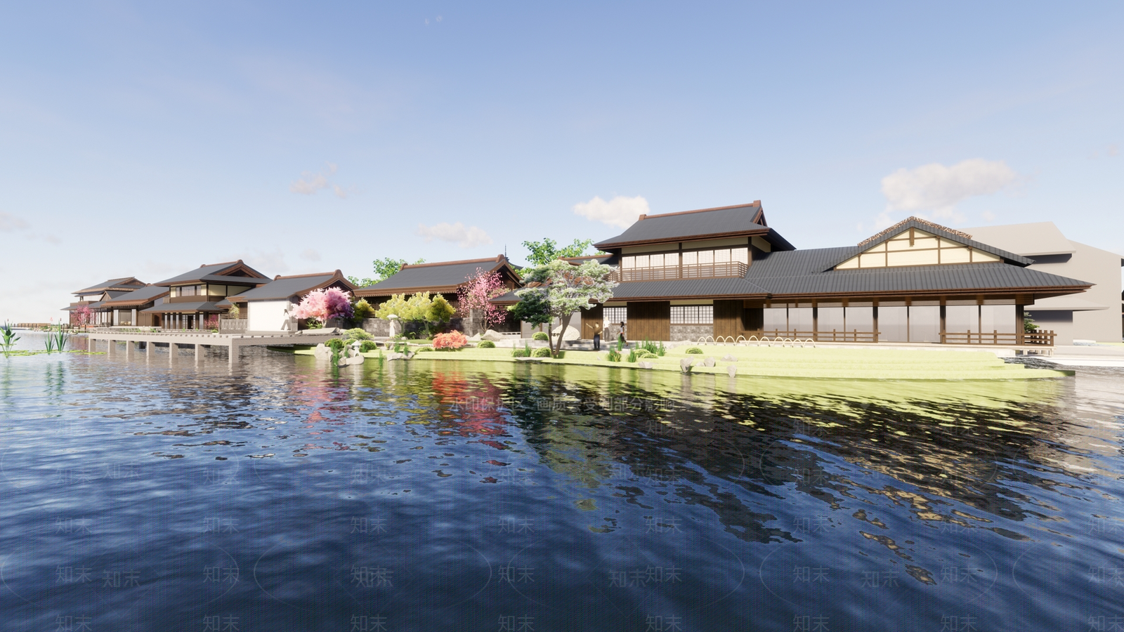 日式商业街SU模型下载【ID:1195186540】