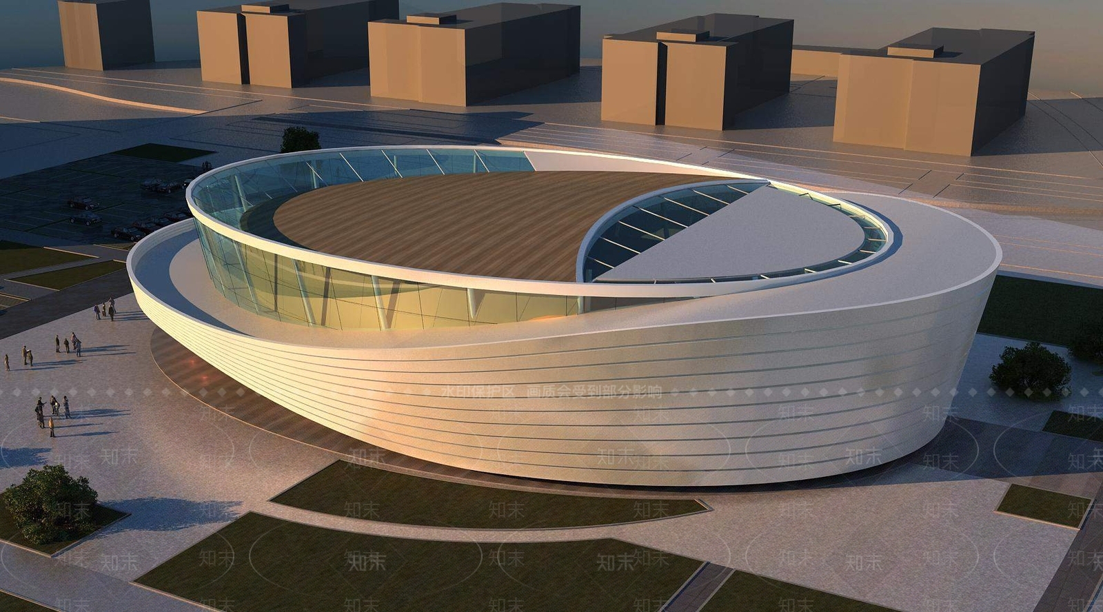 现代体育馆外观3D模型下载【ID:1195186448】