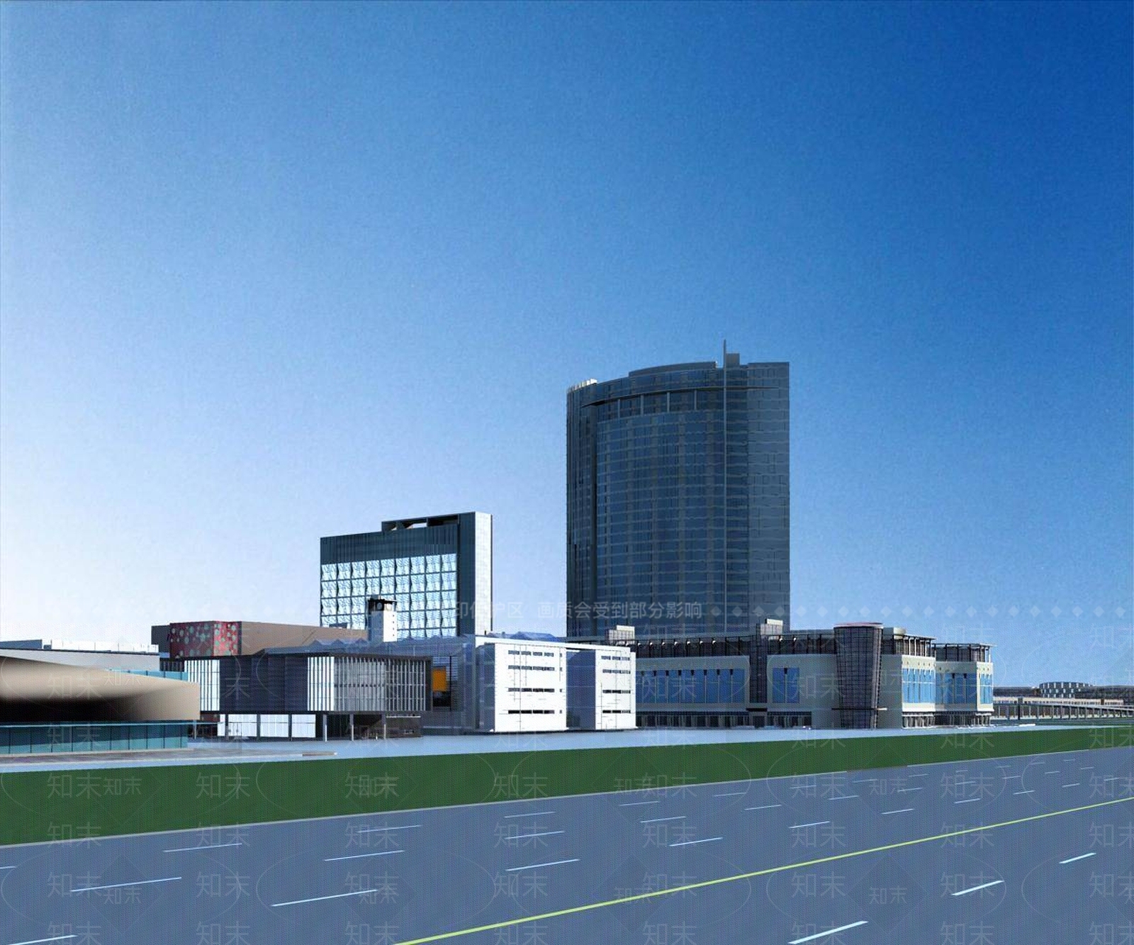 现代商业街3D模型下载【ID:1195188615】