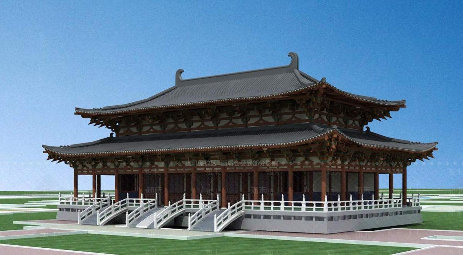 中式博古架3D模型下载【ID:1195192376】