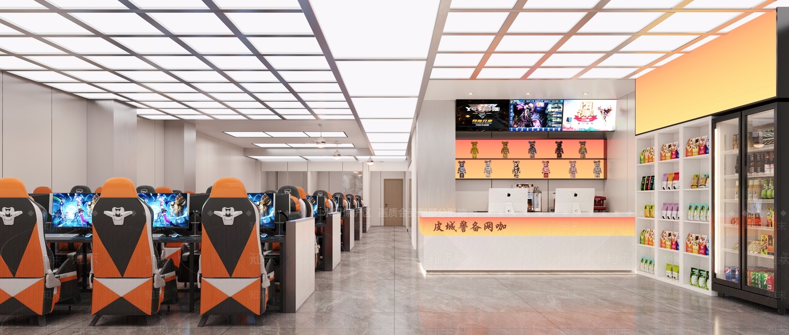 现代网吧网咖3D模型下载【ID:1195204404】