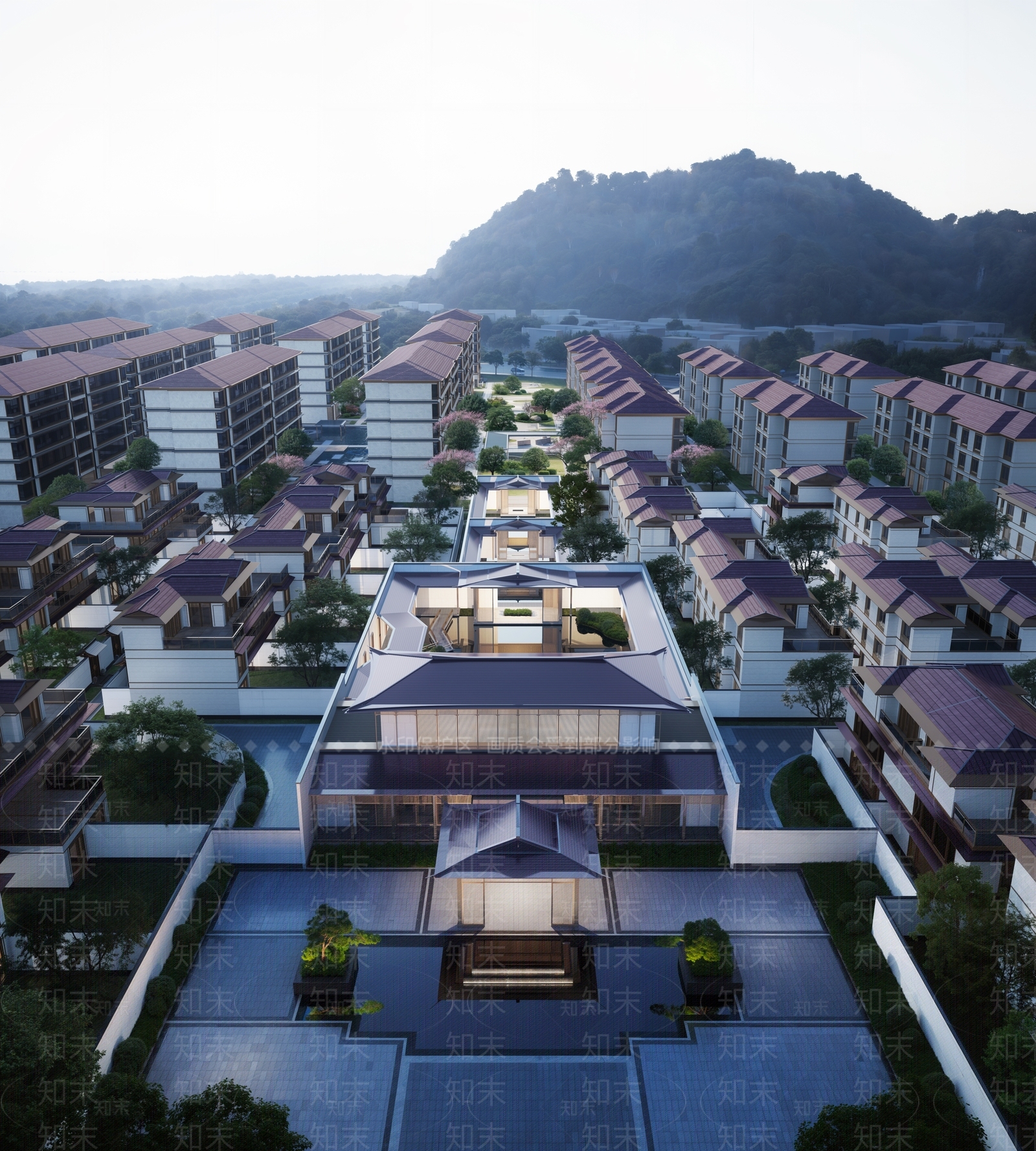 现代简约小区建筑SU模型下载【ID:1195198035】