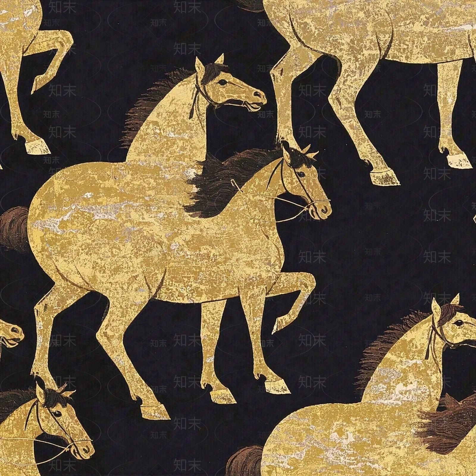 现代新中式花纹壁纸贴图下载【ID:1195196063】