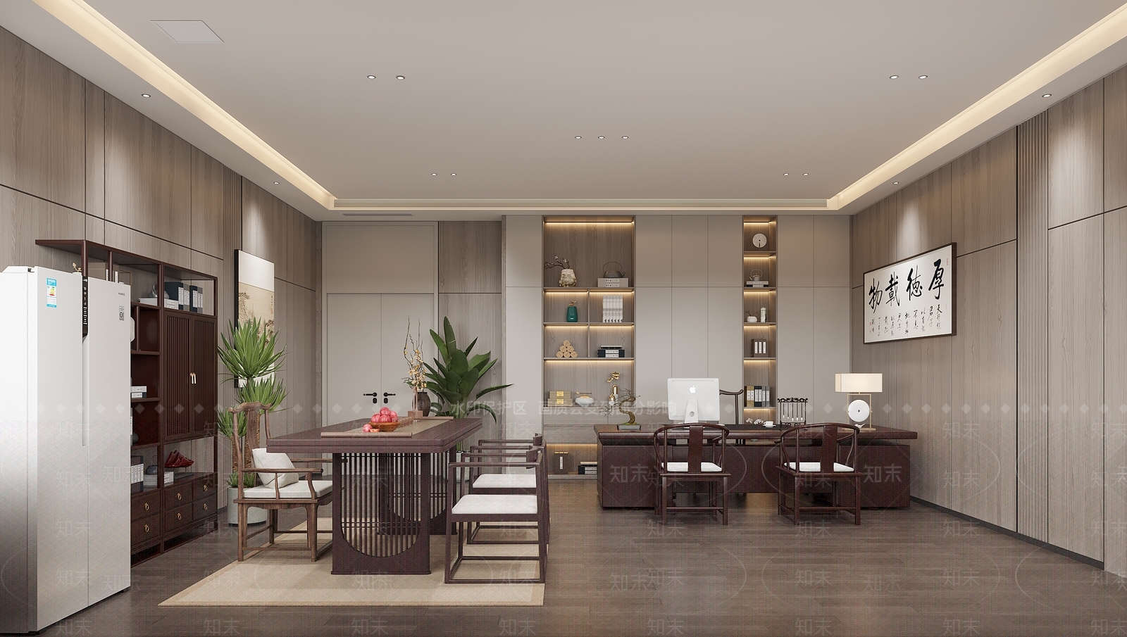 新中式中式办公室3D模型下载【ID:1195202196】