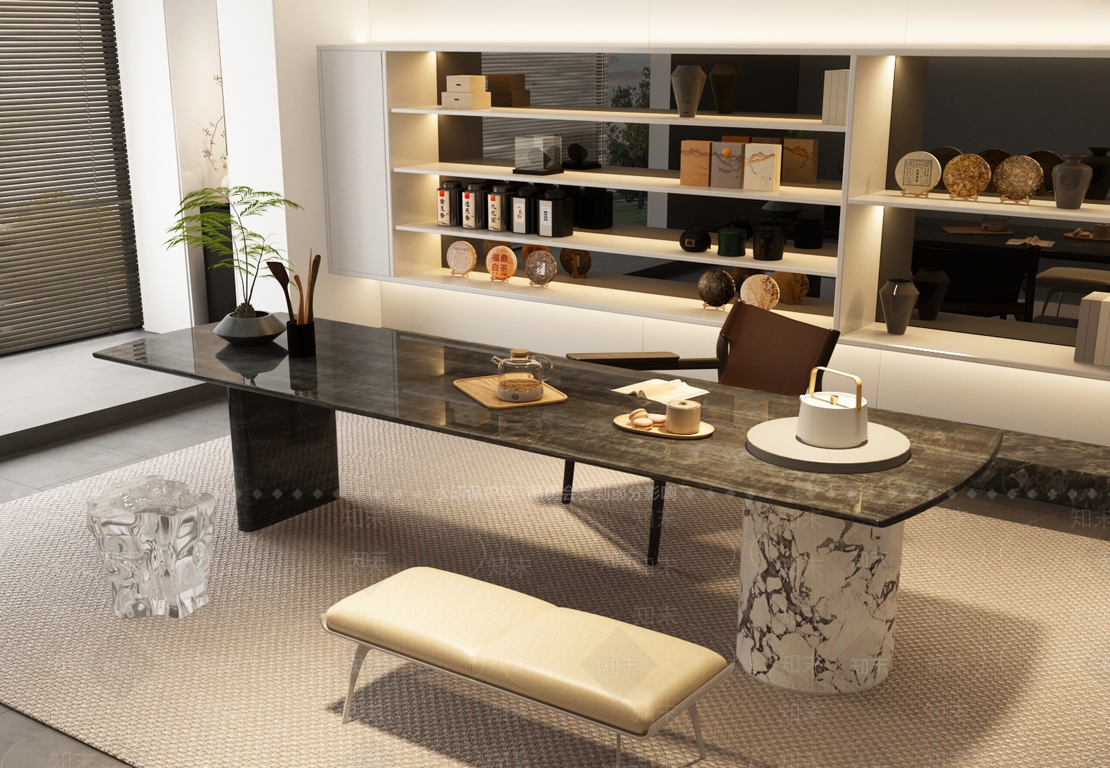 现代意式茶室3D模型下载【ID:1195199959】
