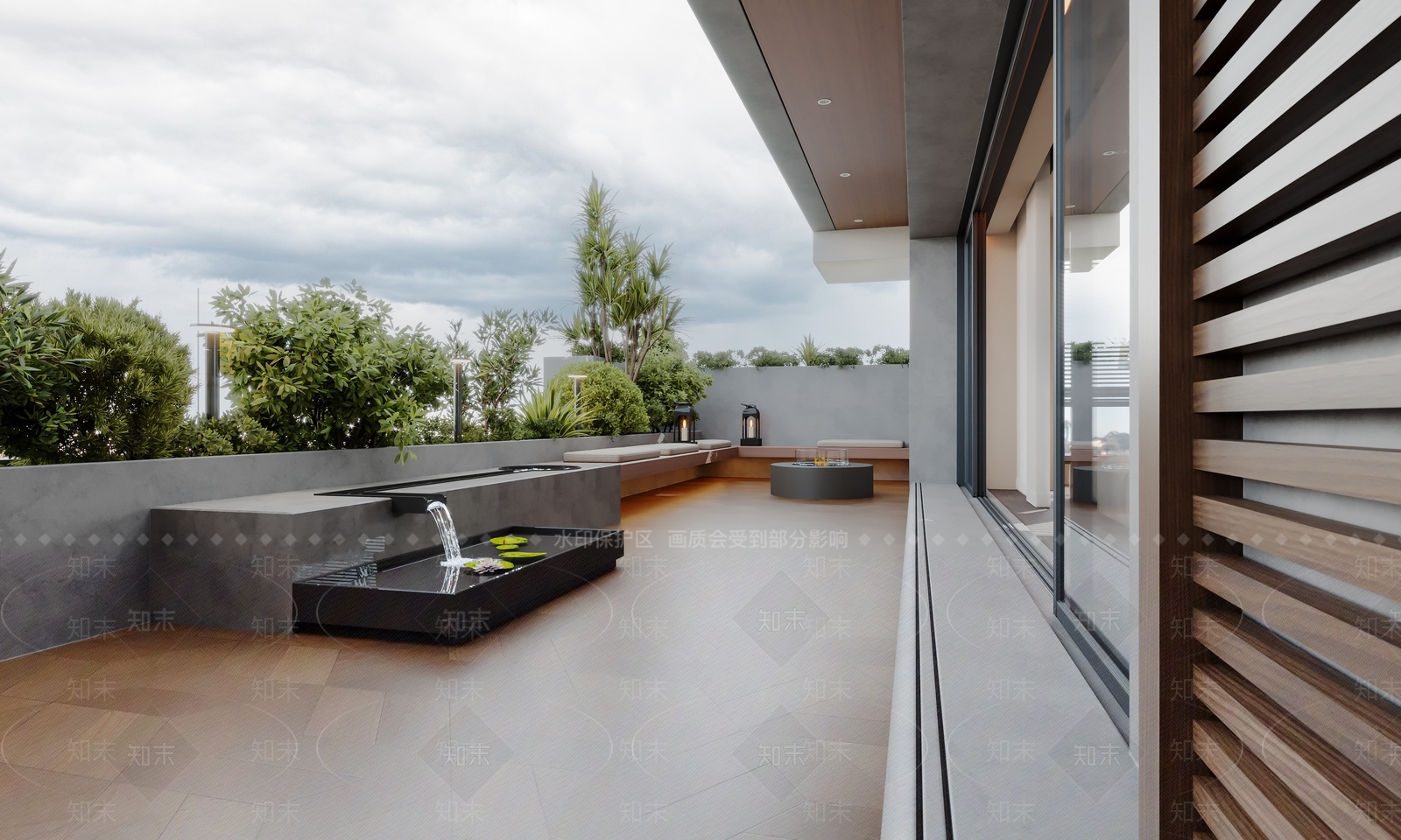 现代极简阳台3D模型下载【ID:1195204113】