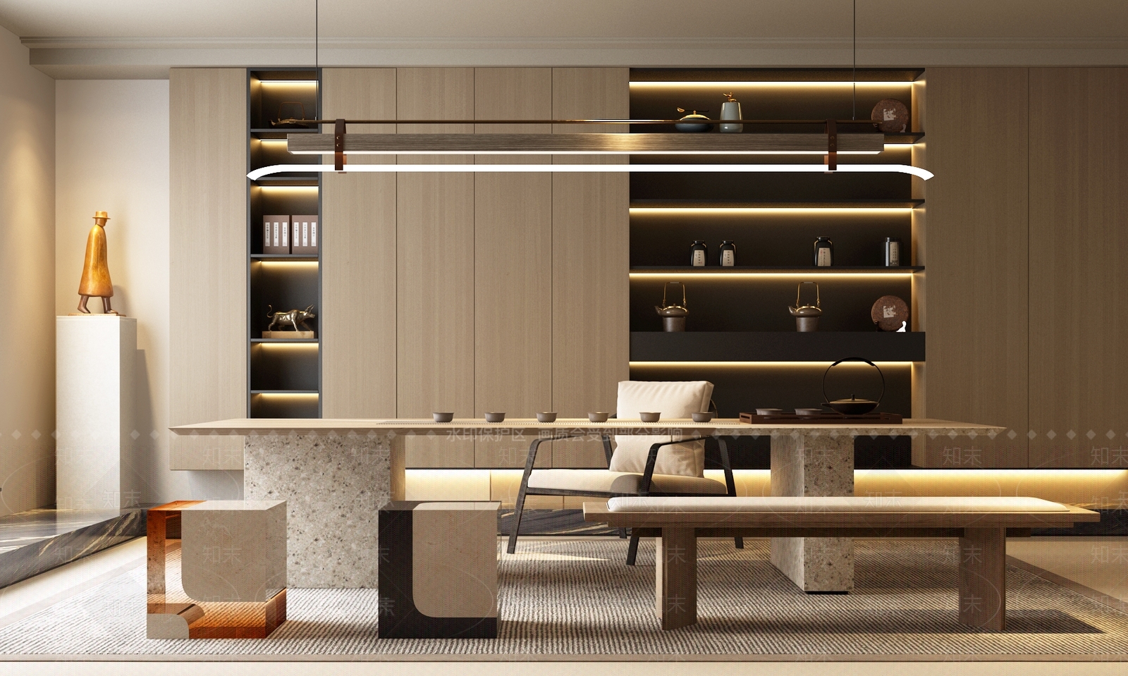 现代意式茶室3D模型下载【ID:1195204537】