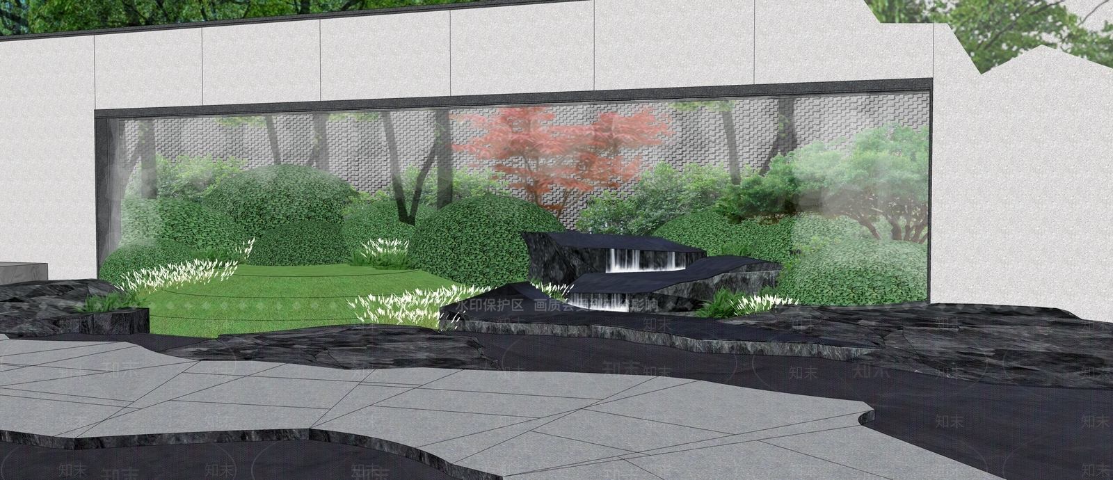现代假山SU模型下载【ID:1195208664】